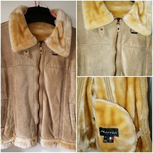 Suede jacket fur lining